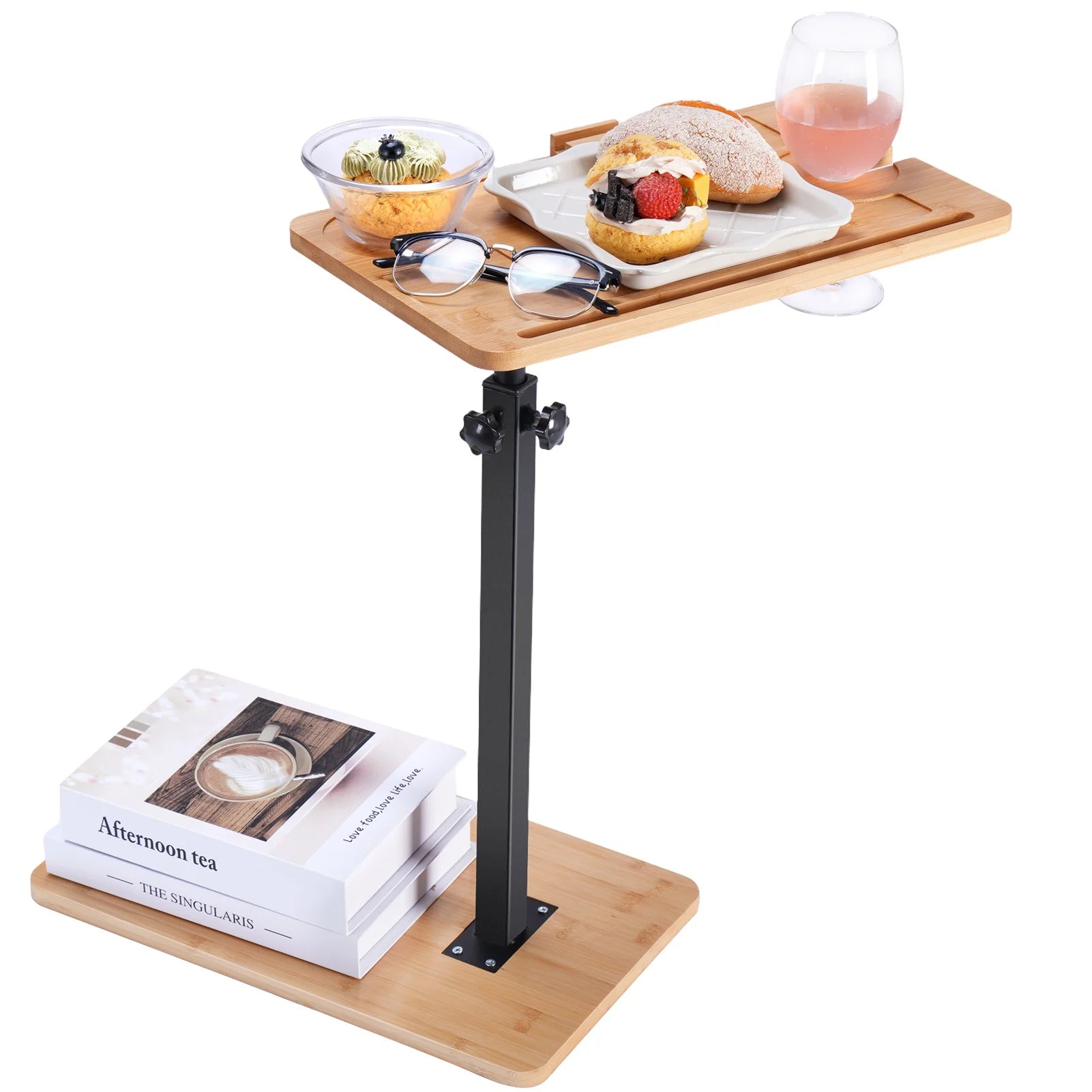 Adjustable Height Sofa Side Table, Multi-Purpose For Home Use, Durable