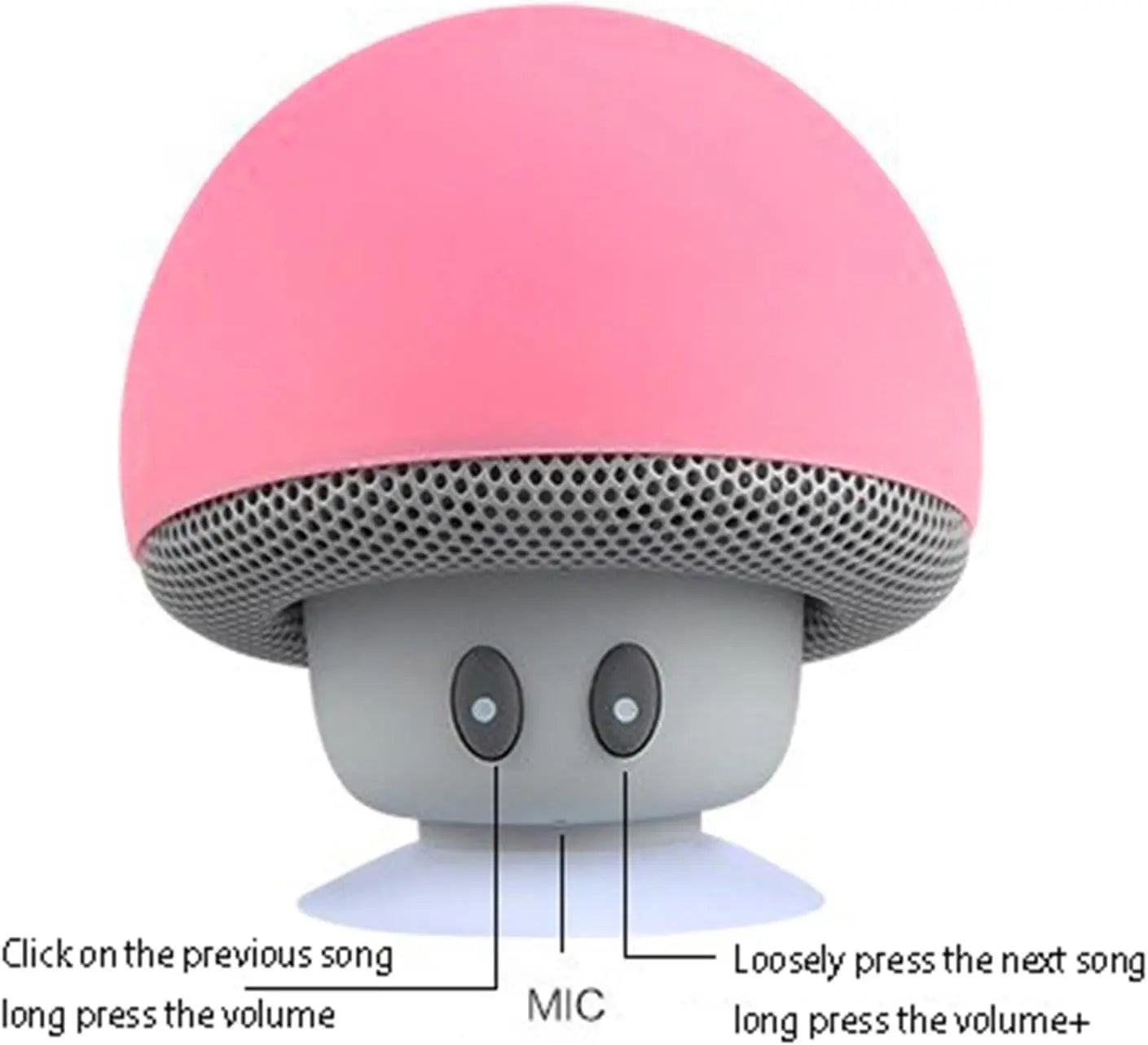 High Quality Wireless Bluetooth Speaker 30ft Wireless Range, Subwoofer with Suction Cup