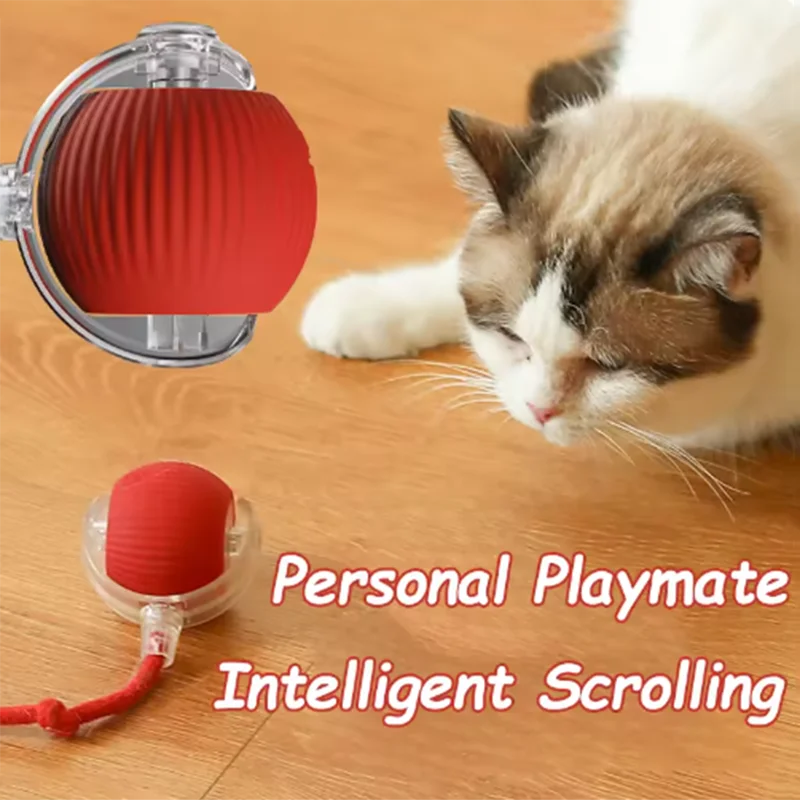 Intelligent Interactive Cat Ball , Long Lasting and Durable, Easy to Clean, Obstacle Avoidance