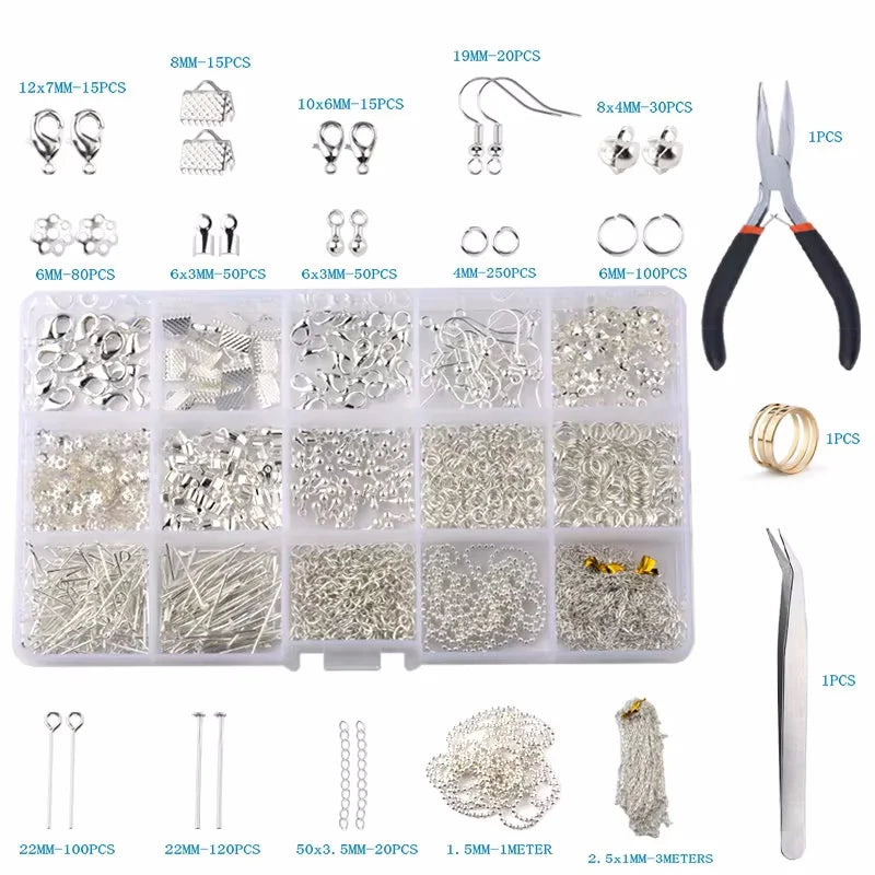 Jewelry Making Supplies Kit With Tools, Earring Charms, Jewelry Wires, Findings