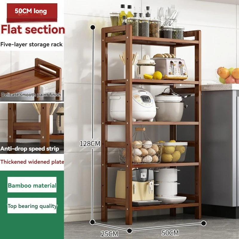 Kitchen Shelf, Floor Standing Multi-Shelves, Use to Store Kitchen Equipment, Food items