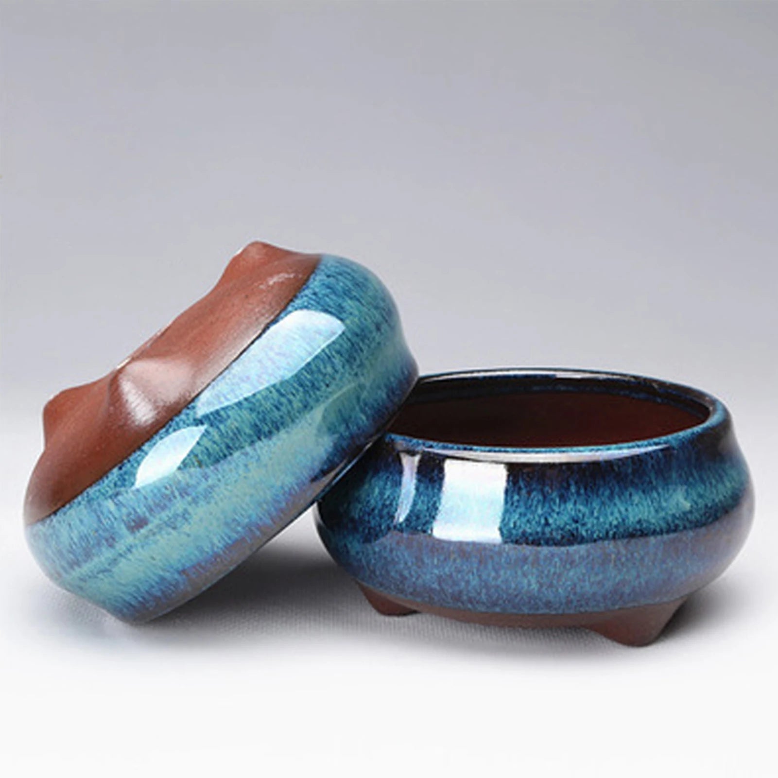 Ceramic Garden Planter Round with Hole Indoor Outdoor