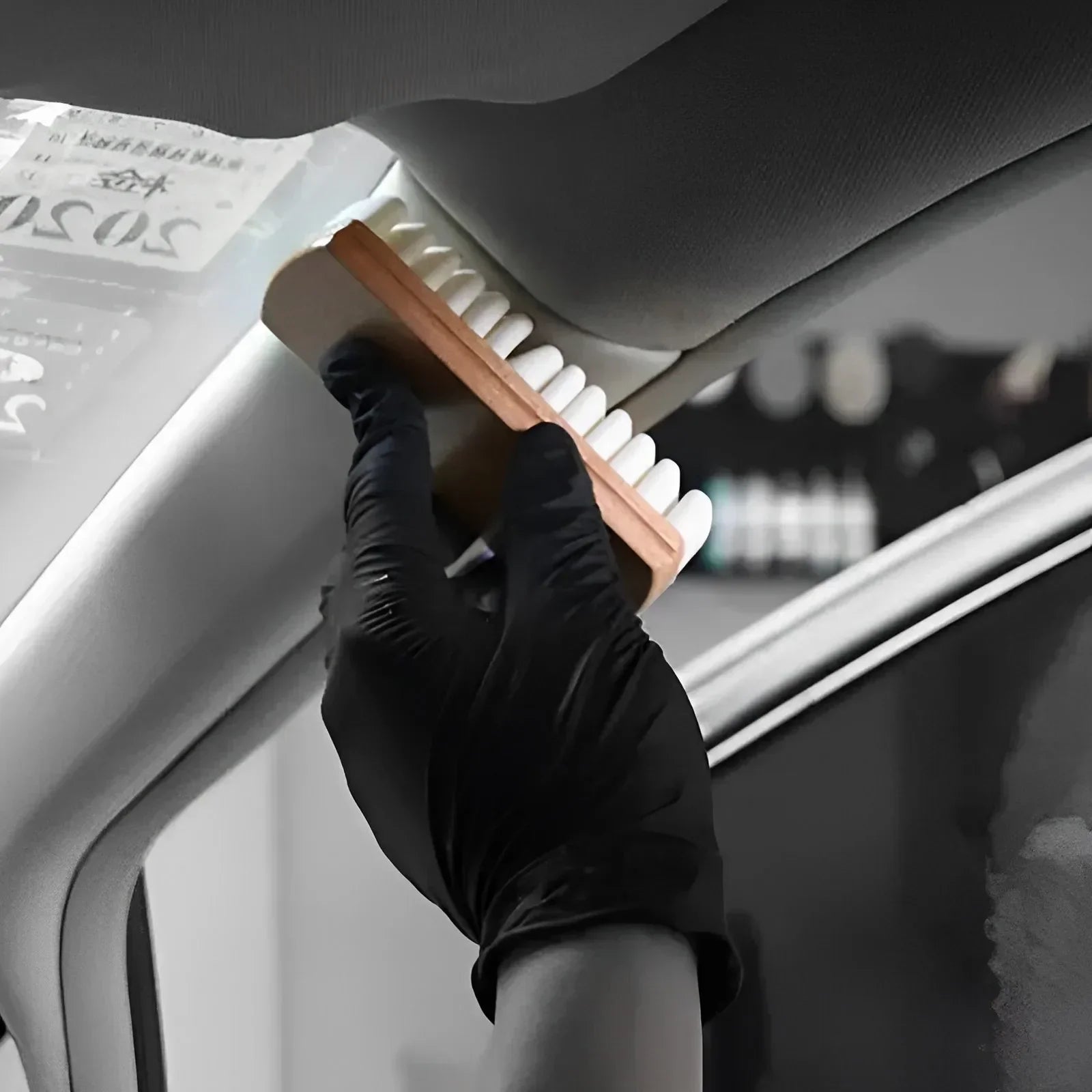 Car Interior Cleaning Brush for Leather, Buckskin, Suede, and Fabric Detail Brush