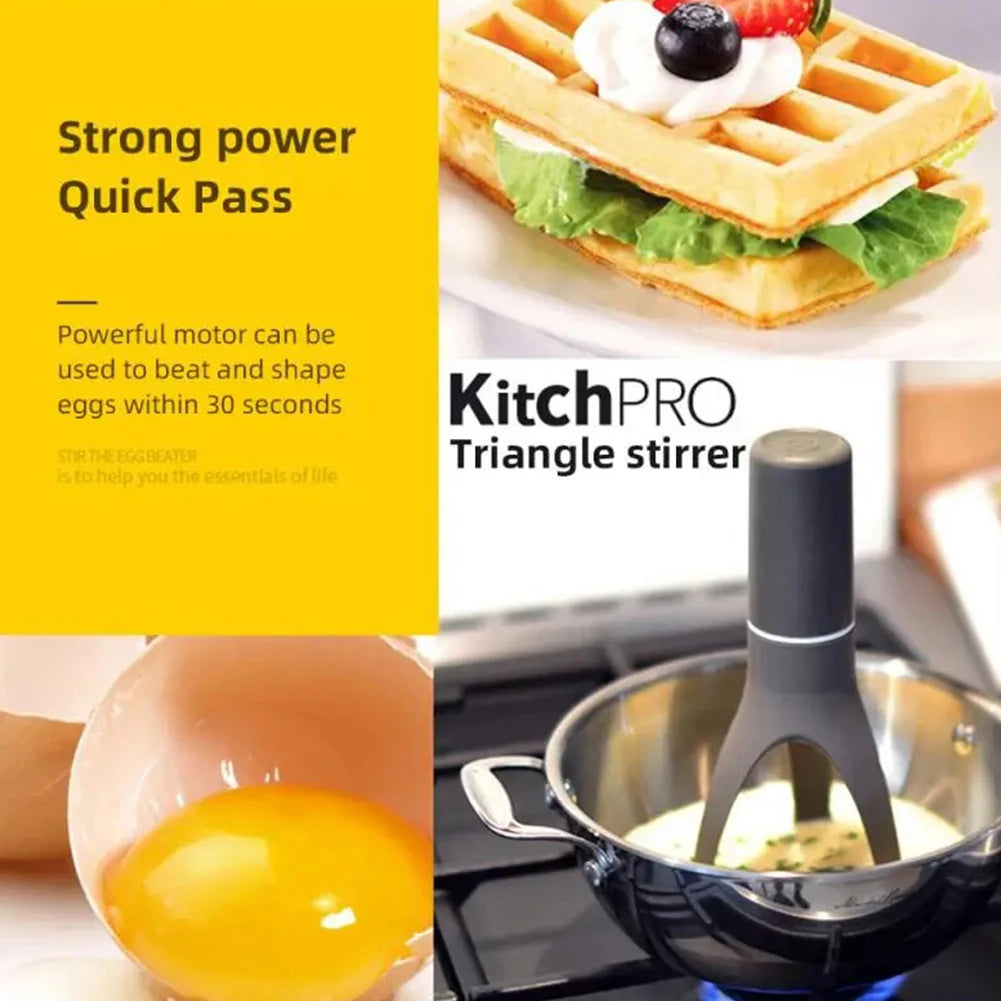 Triangle Pan Stirrer, Automatic Egg Beater, Stirrers Sauces, Soups, Dishwasher Safe
