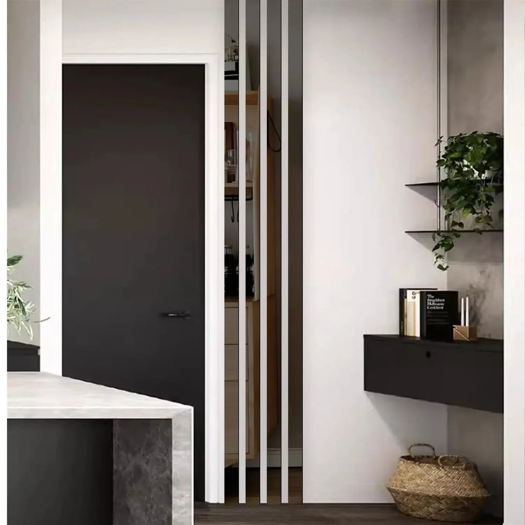 10pcs Strip Wall Mirrors Self-Adhesive Decorative Strips For The Home.