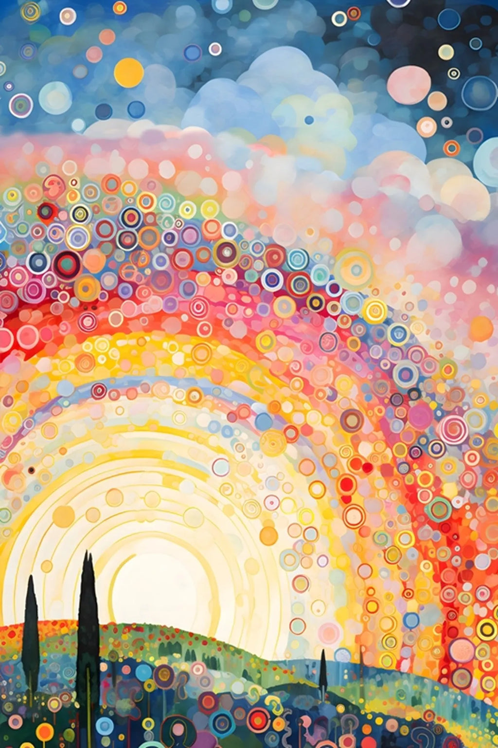 Beautiful Colorful Abstract Flower Canvas Poster Wall Art Pictures