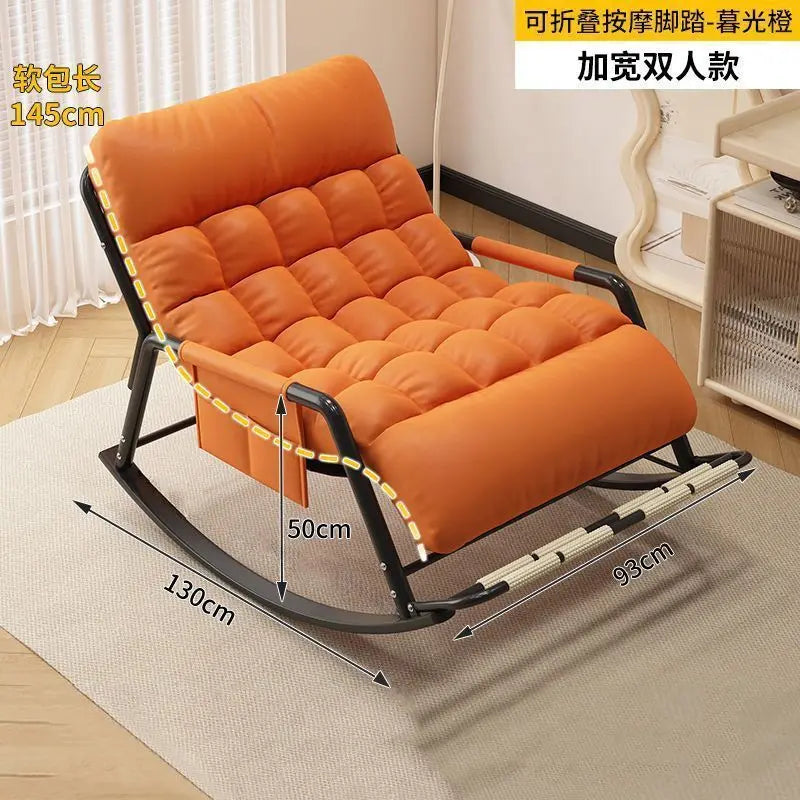 Recliner Rocking Chair, Sitting and Sleeping, Dual Purpose