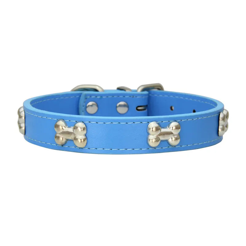 Durable Leather Dog Collars: Small, Medium, Large Size