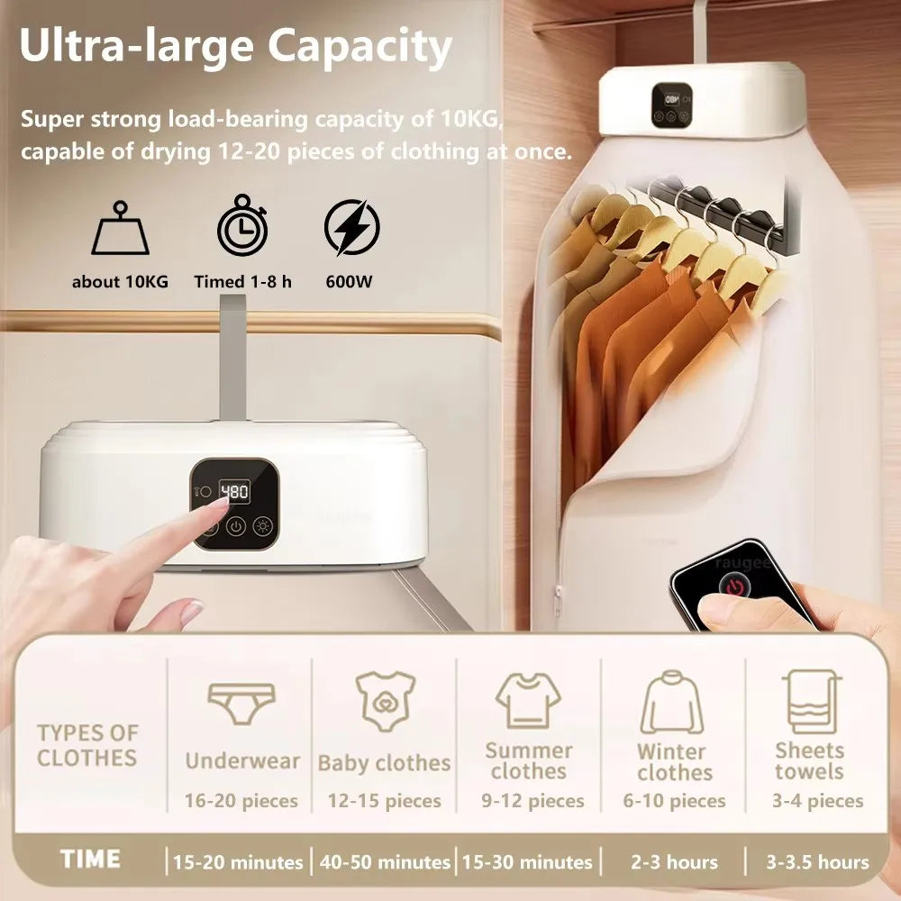 Mini Portable Dryer Foldable Electric For Apartment Travel