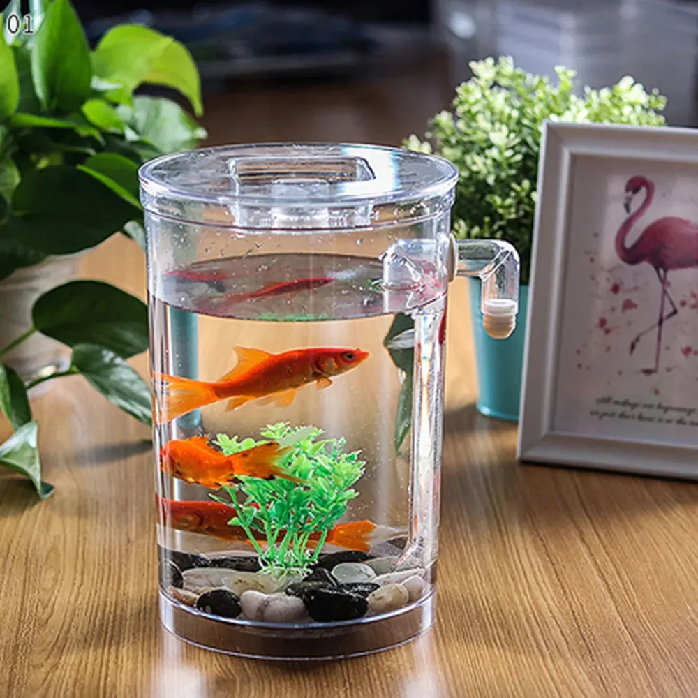 Desktop Fish Tank Self-Cleaning Goldfish Aquarium