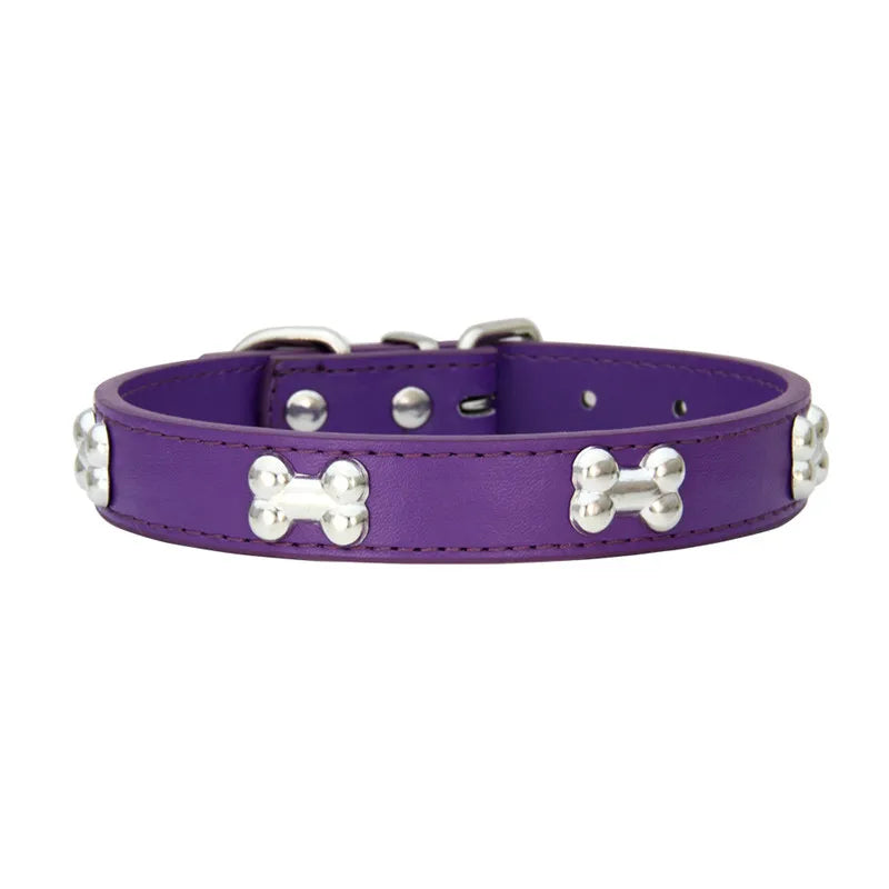 Durable Leather Dog Collars: Small, Medium, Large Size