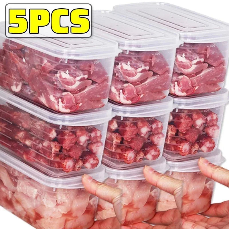 1/3/5PCS Refrigerator Box containers Organize Fresh Vegetable, Fruit, Left overs