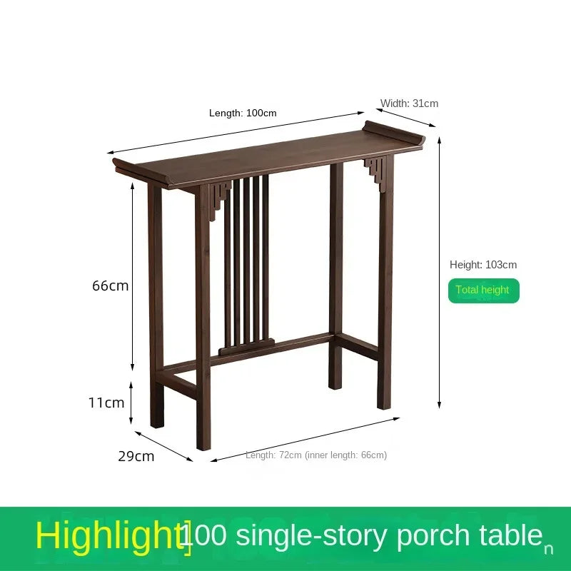 Chinese-Style Foyer or Entrance table, Bamboo and solid Wood