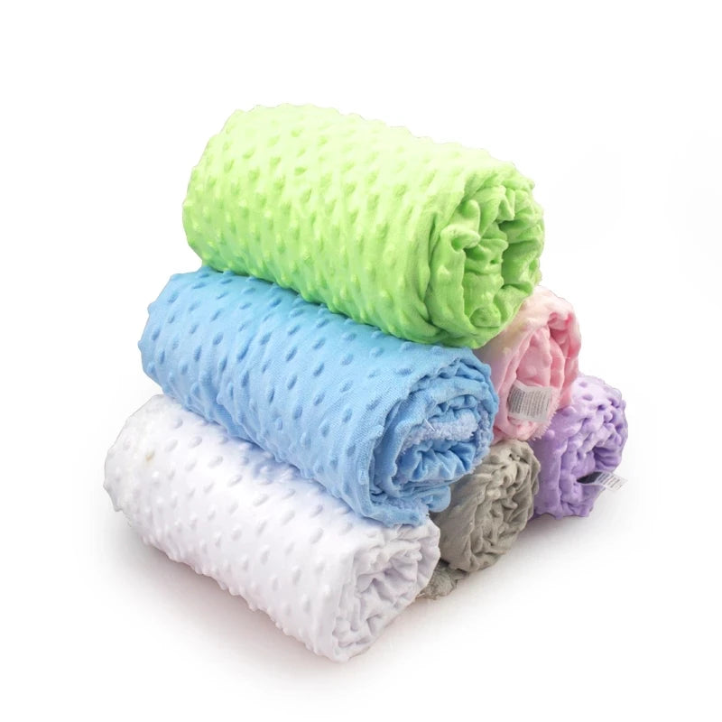 Baby Blanket, Newborn Thermal Soft Fleece Solid Color Quilt