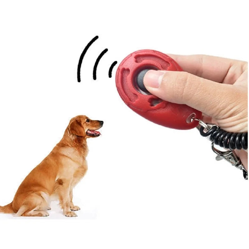 Dog Training Clicker Adjustable Wrist Strap Key Chain