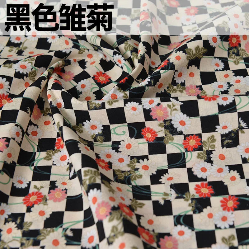 Pure Cotton Fabric Japanese Style Print 100cm x 145cm