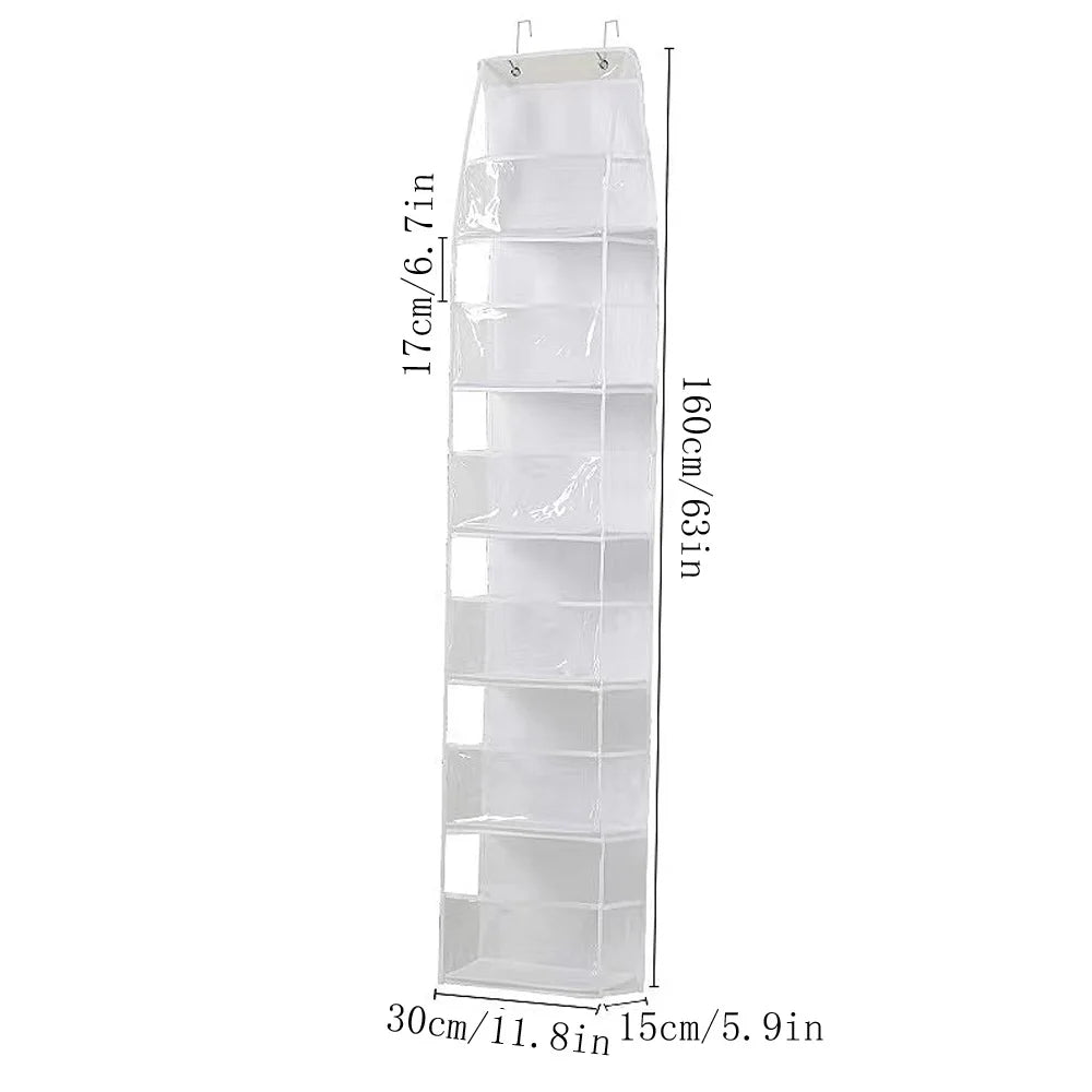 ! PCS 4/6 Layer Over the Door Hanging Organizer, Use for Cosmetics, Storage, Nursery, Bathroom