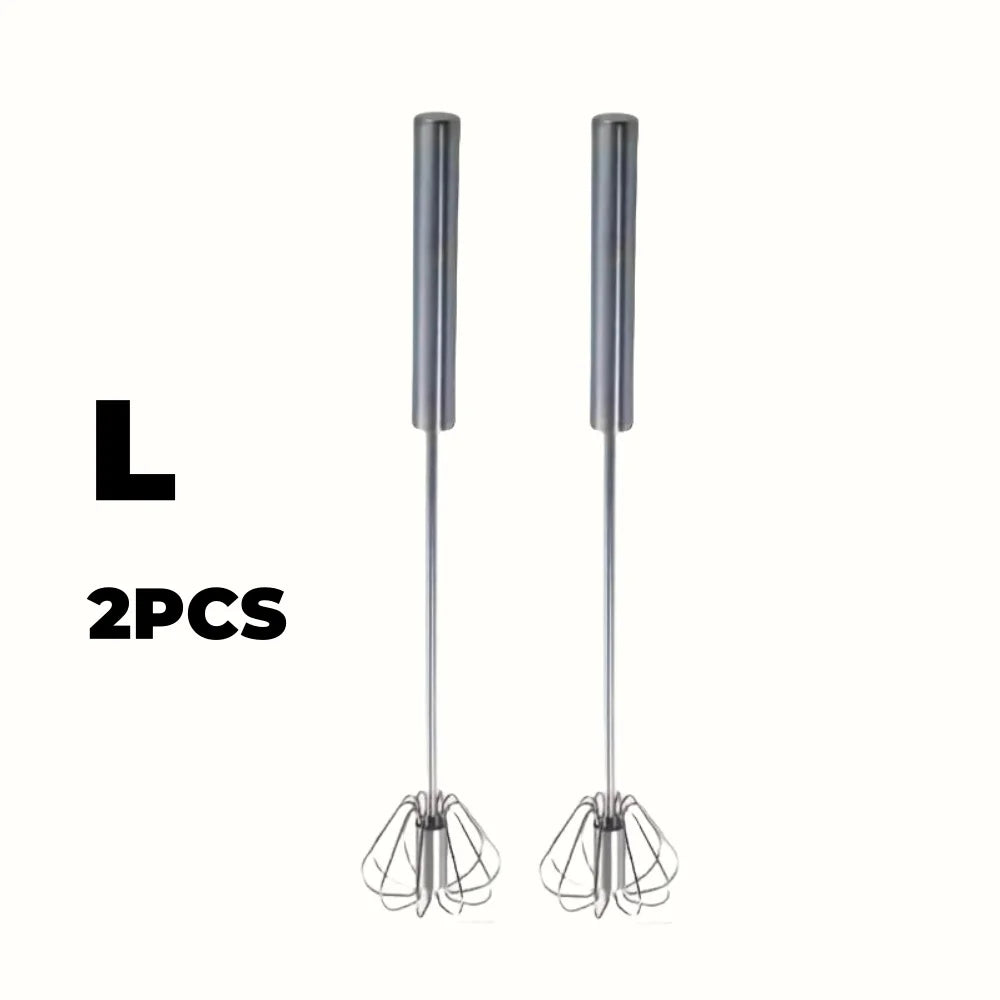Stainless Steel Egg Beater Durable Semi-Automatic Mixes, Stirs and Beats for Kitchen Baking