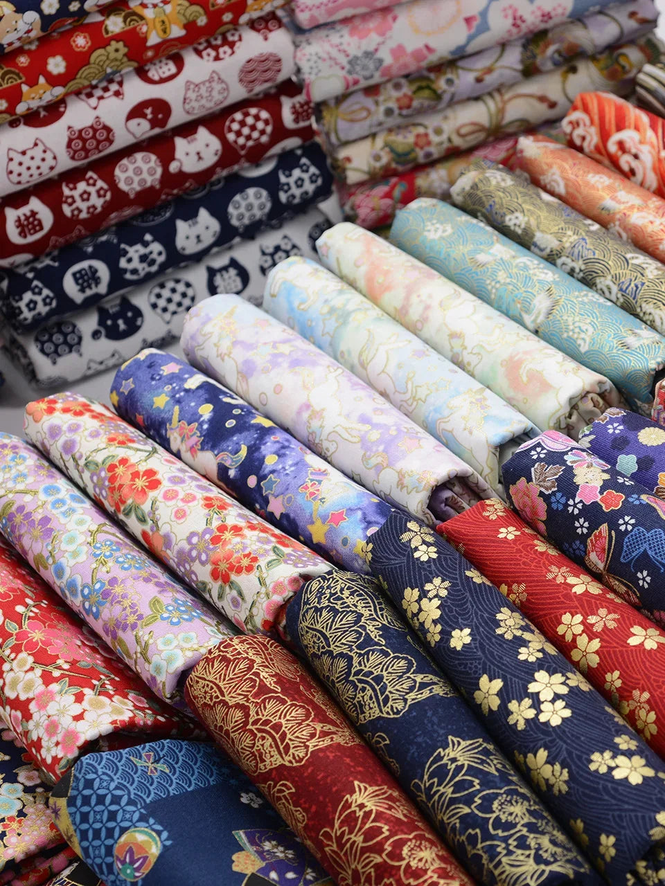 Pure Cotton Fabric Japanese Style Print 100cm x 145cm