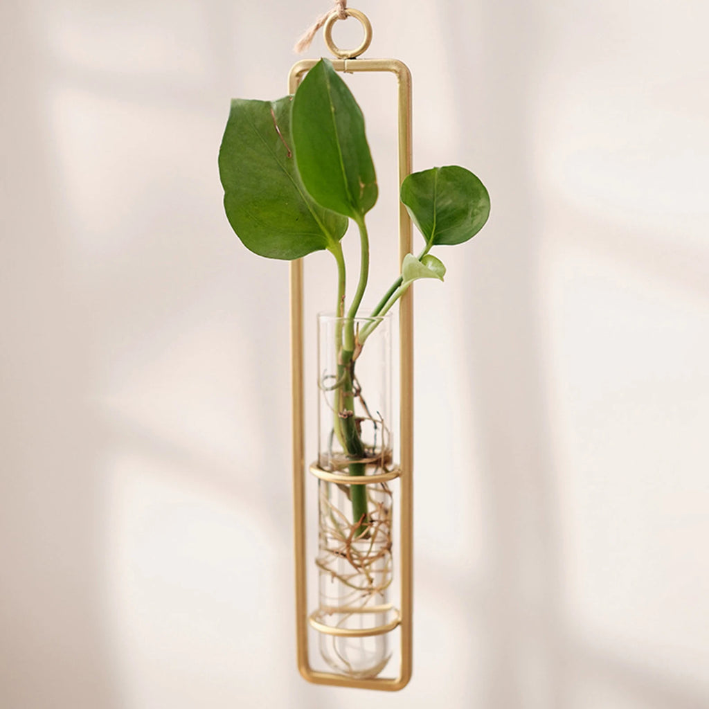 Nordic Hanging Tube Vases Clear Glass