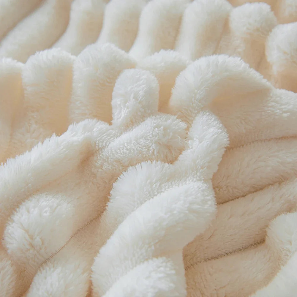 Fluffy Velvet Blanket Plush, Throw or Bed Blanket
