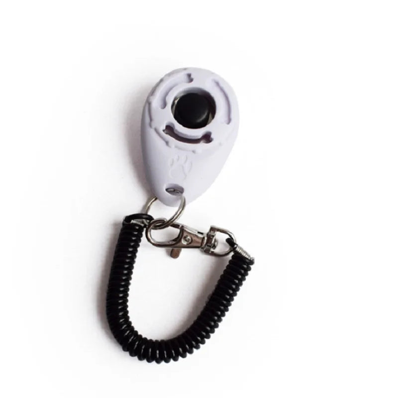 Dog Training Clicker Adjustable Wrist Strap Key Chain