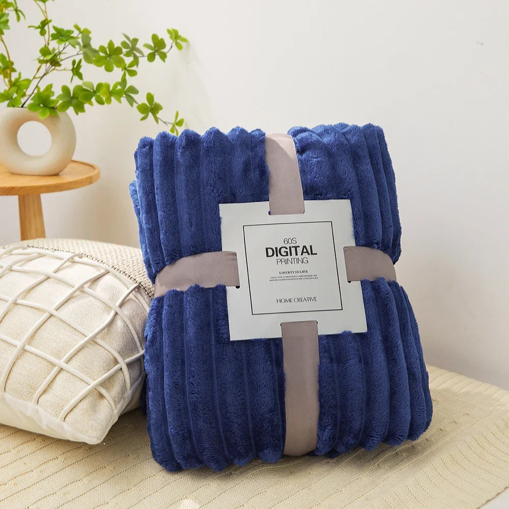 Fluffy Velvet Blanket Plush, Throw or Bed Blanket