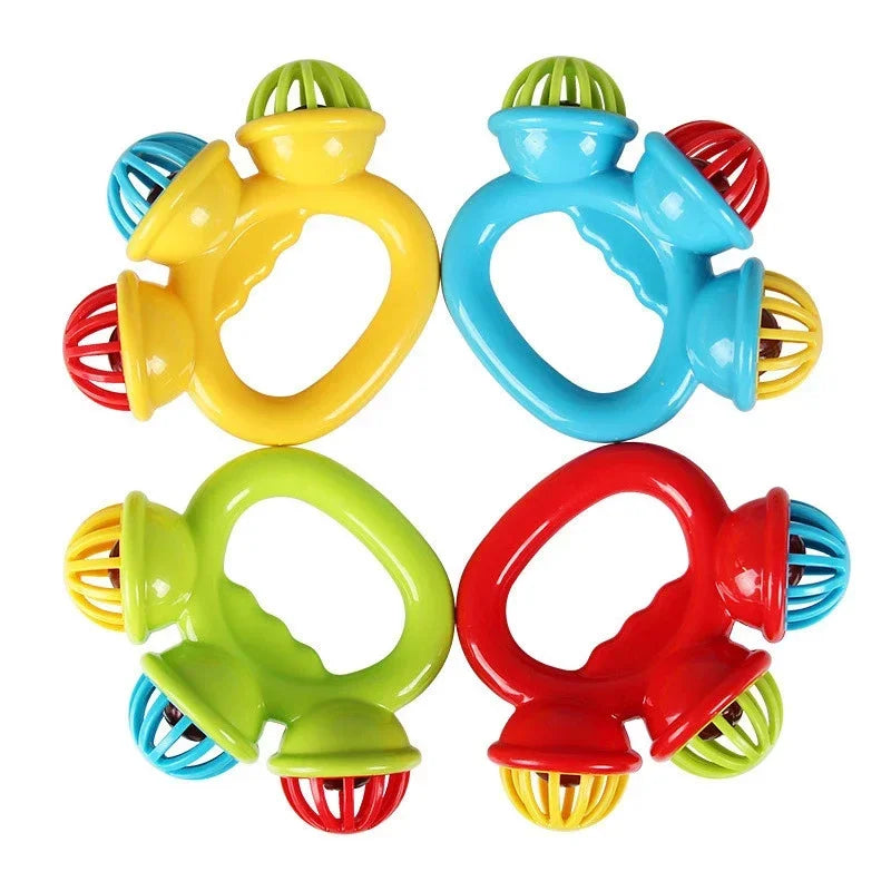 1/4pcs Newborn Hand Rattle, Grasping Hand Toy. Made of Safety Material