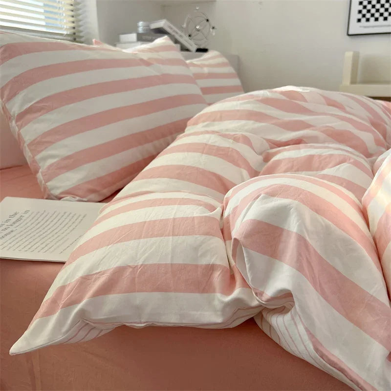 Pre-Washed Brushed Ultra Soft Duvet Cover Set with Pillowcases - Luxurious Cozy Bedding for a Heavenly Sleep Experience