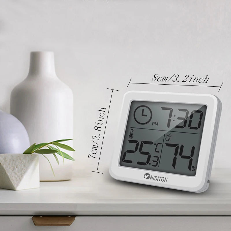 Digital Desk Clock with Temperature and Humidity
