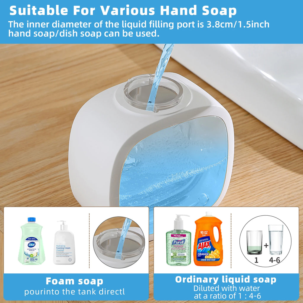 Wall Mounted Automatic Soap Dispenser Foam 500ml Rechargeable