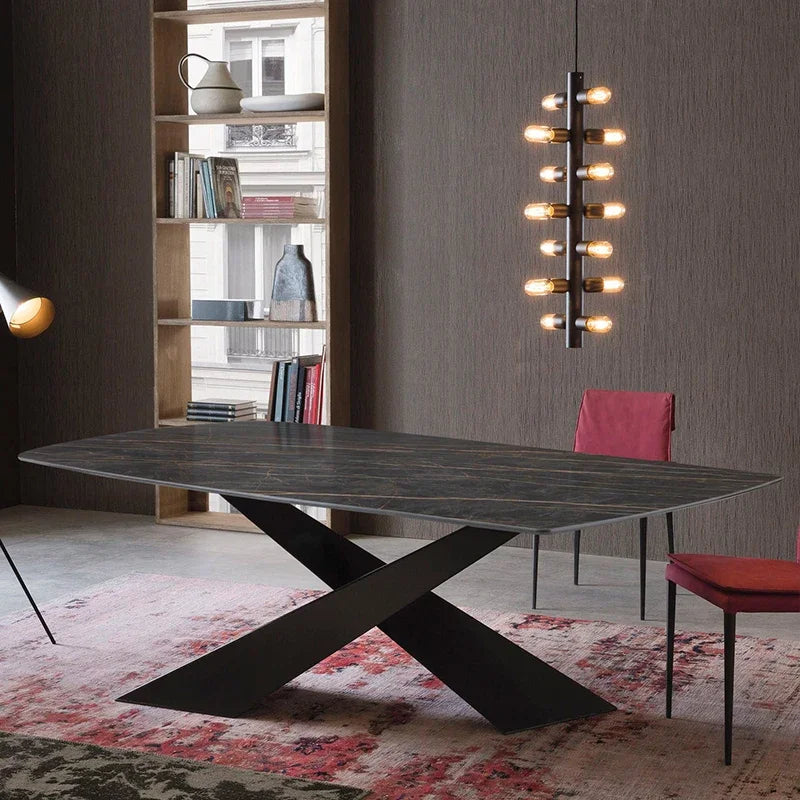 Italian Light Luxury Minimalist Dining Table Lounge High Quality Restaurant Table