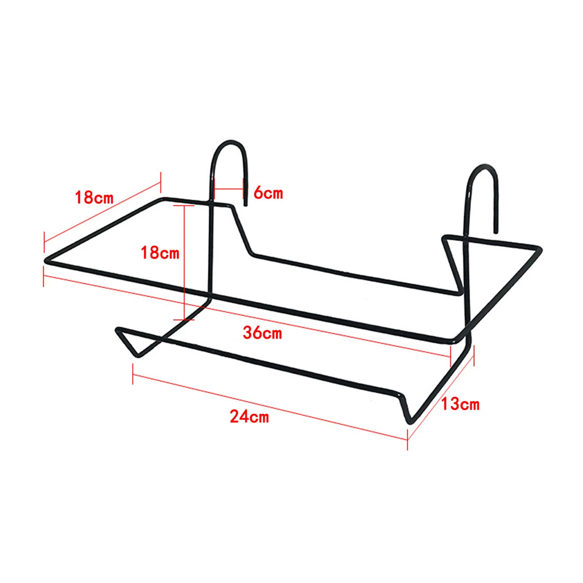 Balcony  Planter with Tray and Rack Plastic Garden Simple Rectangular long Pot Trough