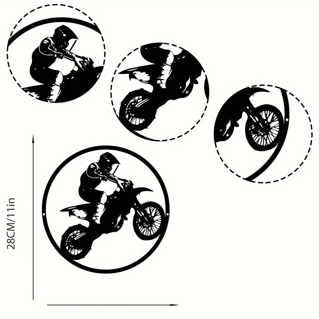 Biker Black Metal Wall Art