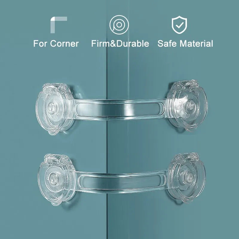 6PCS Baby Cabinet Door and Drawers, Refrigerator Locks. Keep Baby from Potential Poisons and Pinched Fingers