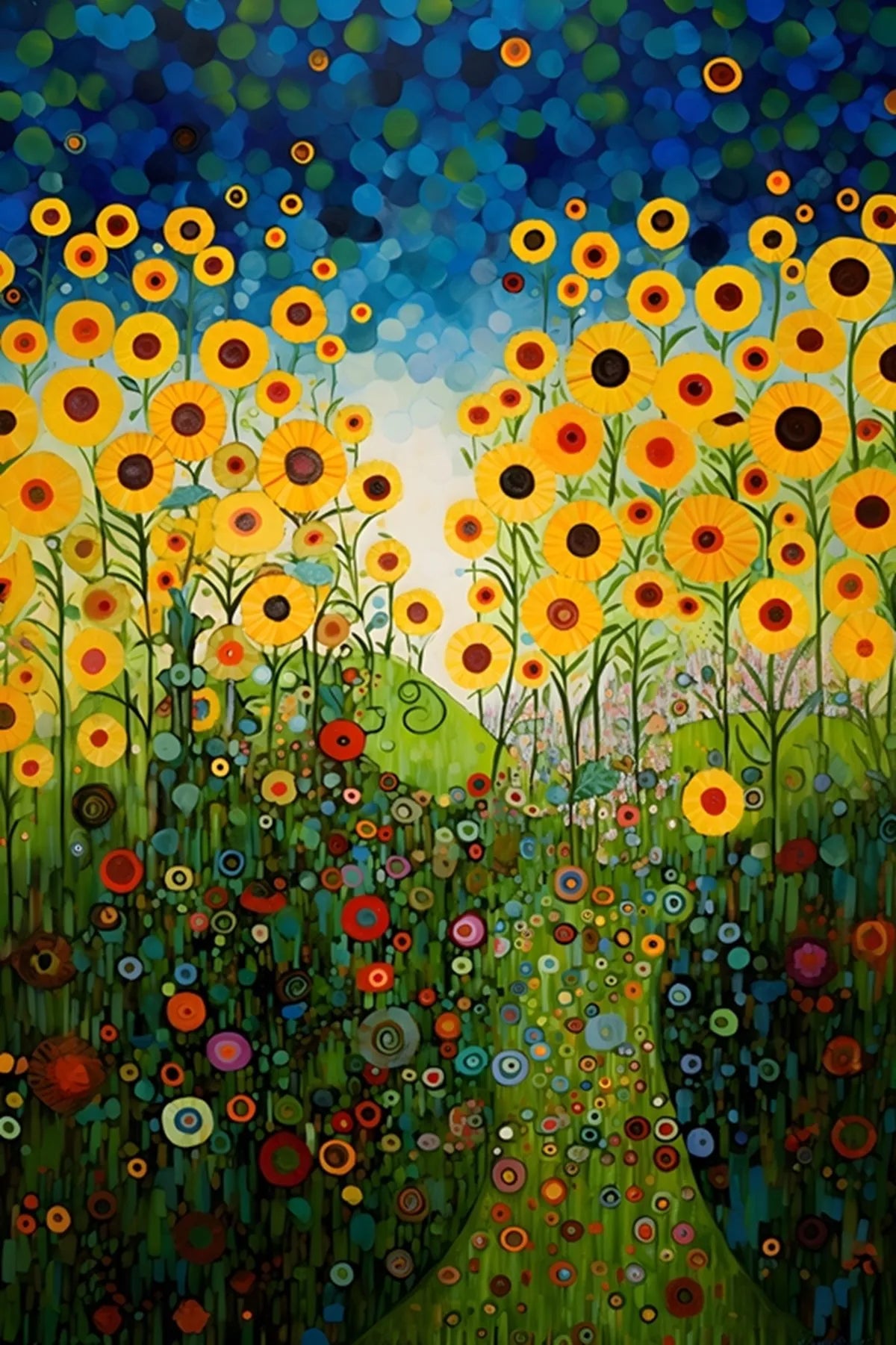 Beautiful Colorful Abstract Flower Canvas Poster Wall Art Pictures