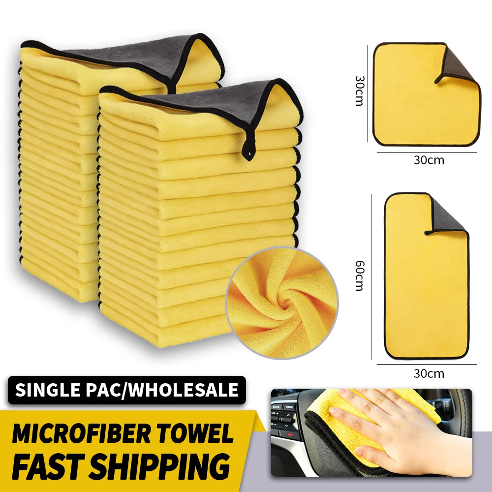Car Wash Microfiber Towels Cleaning Detailing