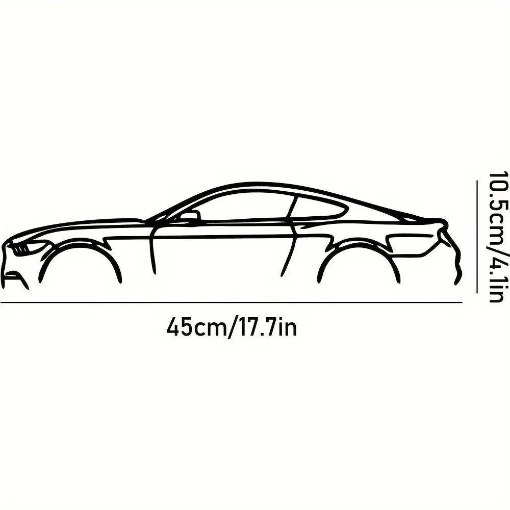 Black Metal Sports Cars Wall Art