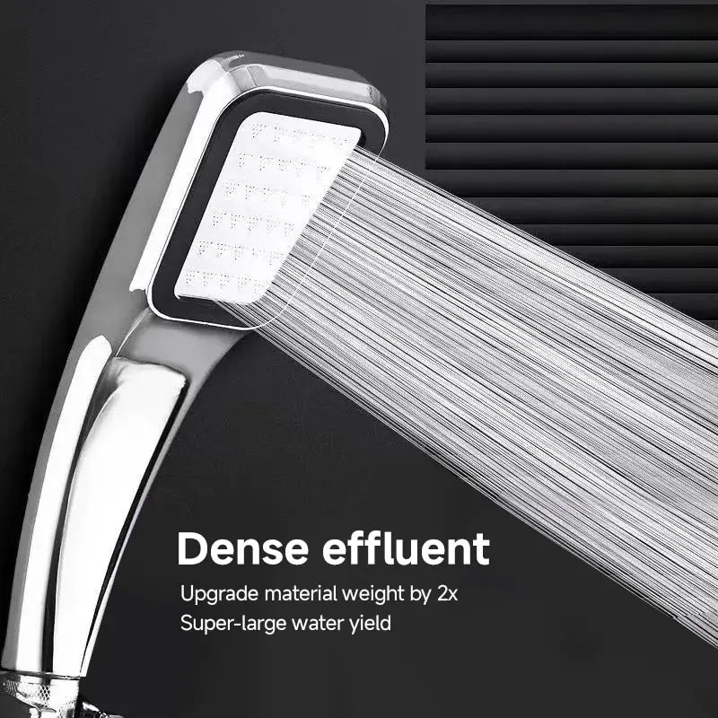 300 Holes Pressurized Showerhead Hand Held Shower Head, Water Saving Rainfall Spray