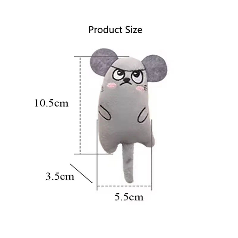 Cartoon Animal Toys, Durable Bite-Resistant, Plush Interactive Cat Toys