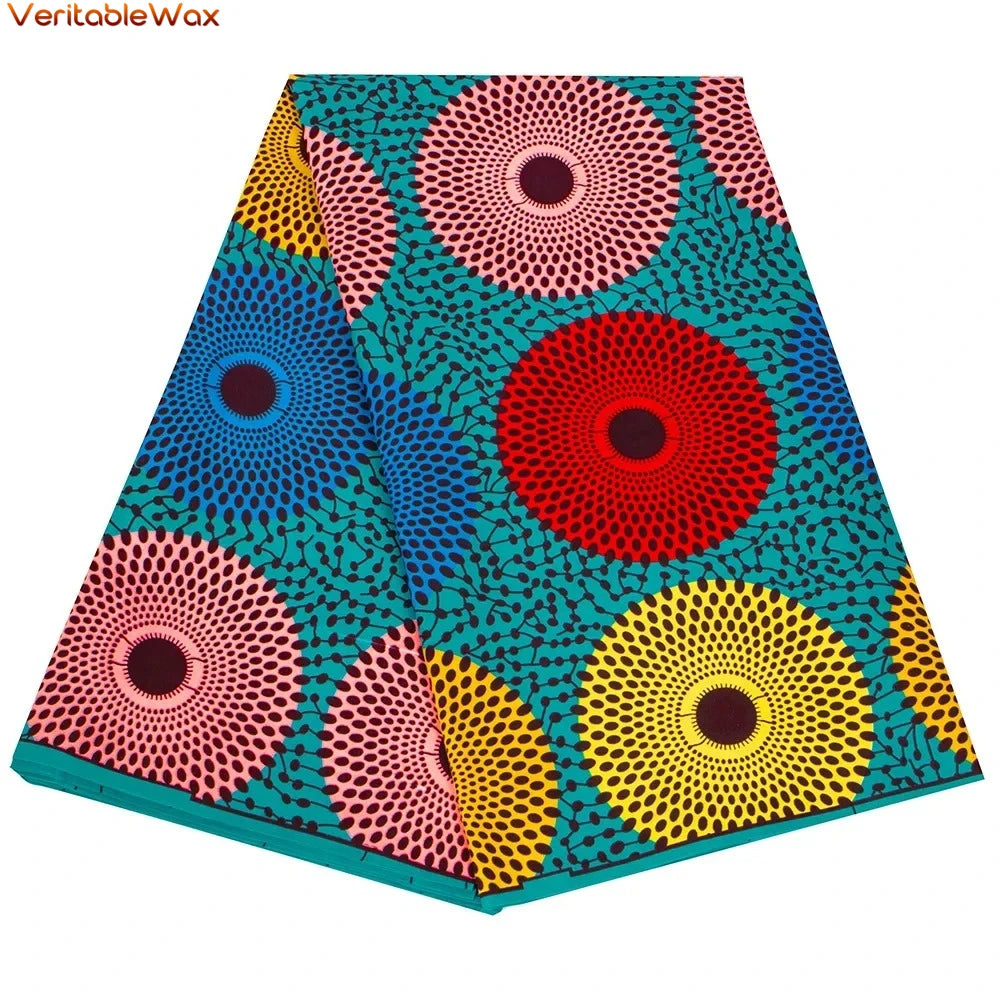 Ankara African Double Print Batik, Real Wax Fabric, Sewing Wedding Dress, Quilting, Polyester