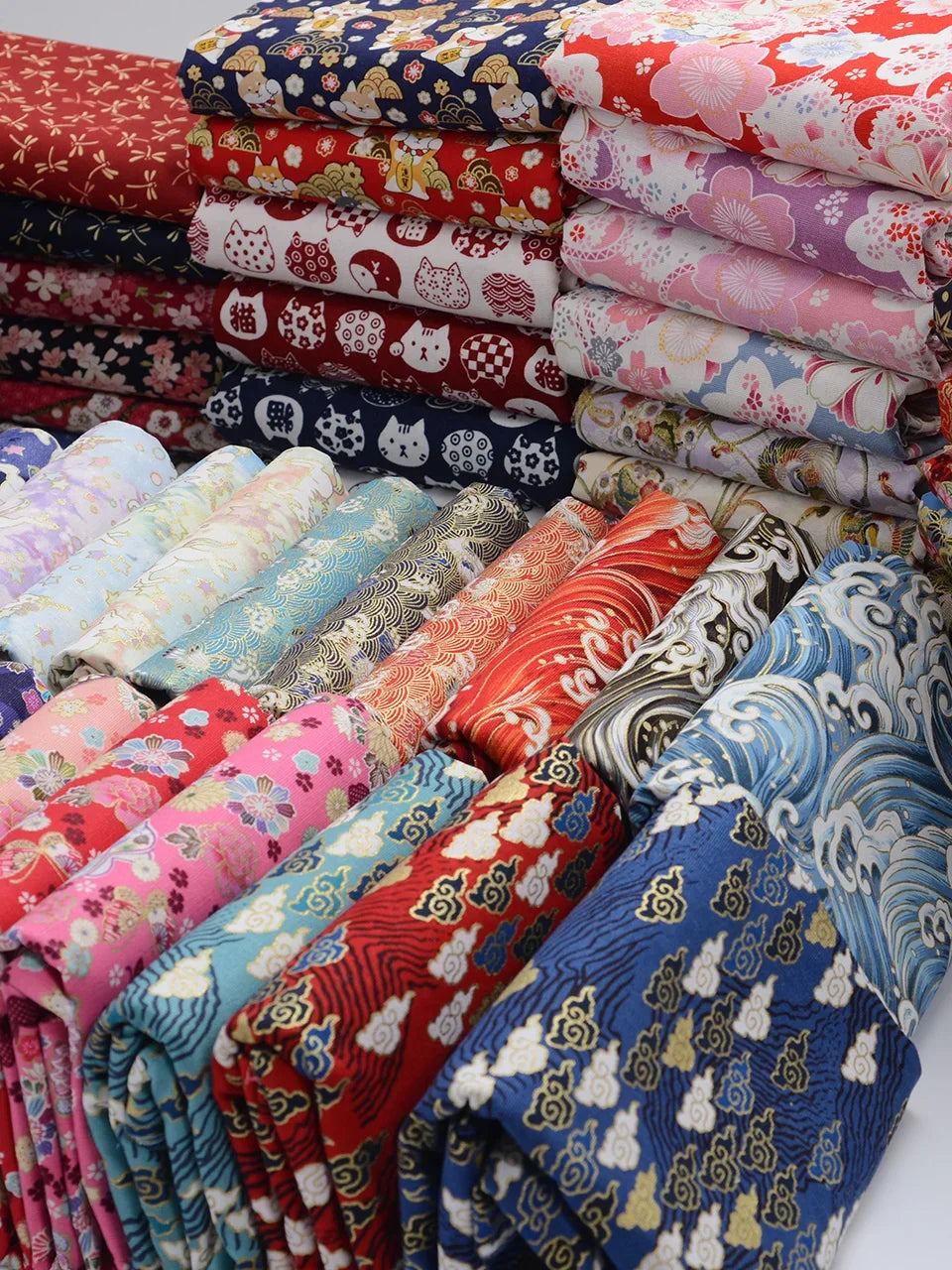 Pure Cotton Fabric Japanese Style Print 100cm x 145cm