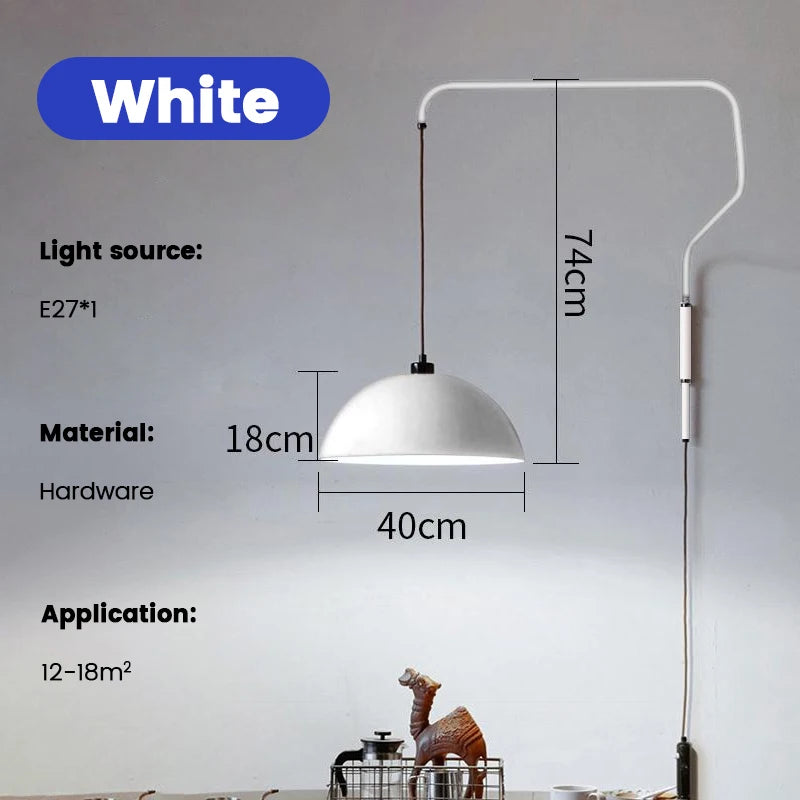 Rotatable Wall Lamp Nordic Led Long Arm Wall Lamp For Restaurant Room Cafe Bar Designer Bedside Lamp Home Decor Wall light