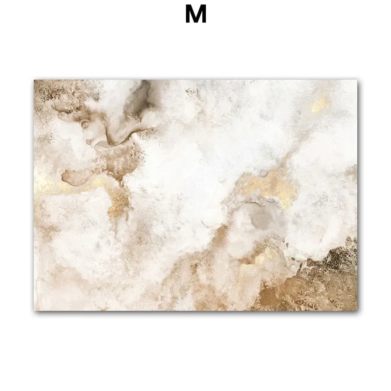 Wall Art Beige White Flower, Abstract Geometry Prints, Poster Canvas Painting