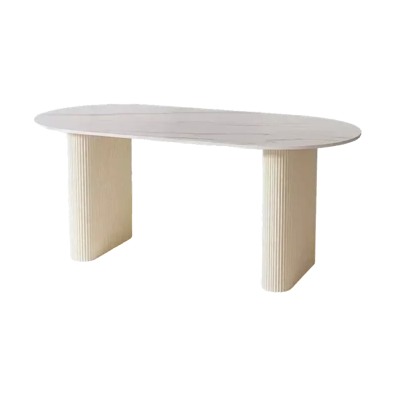 Modern Designer Dining Table Luxury Oval Modern White Dining Table Nordic Vintage Conjuntos De Sala De Jantar Home Furniture