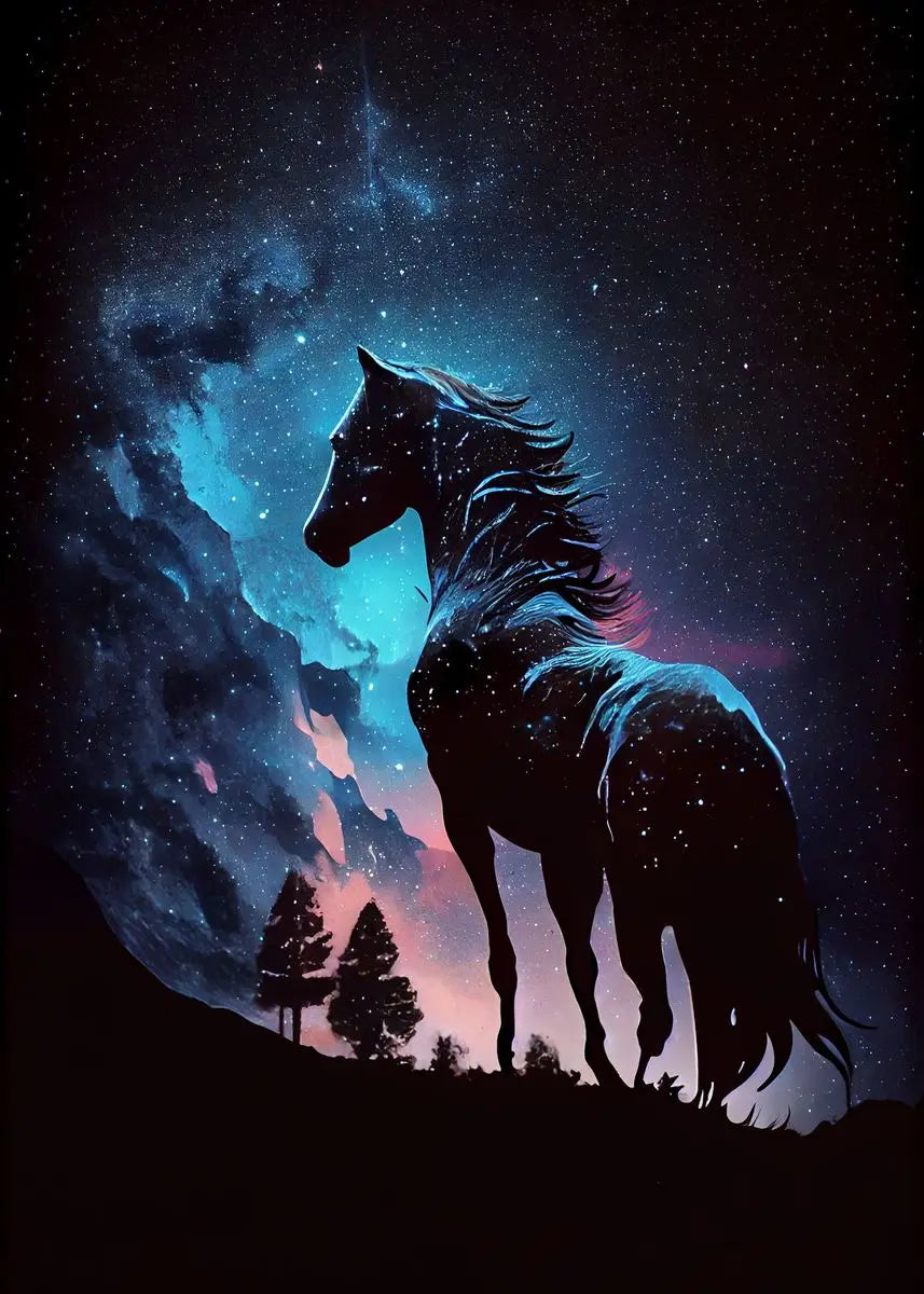 Watercolors Of Various Styles Horses Canvas Wall Art