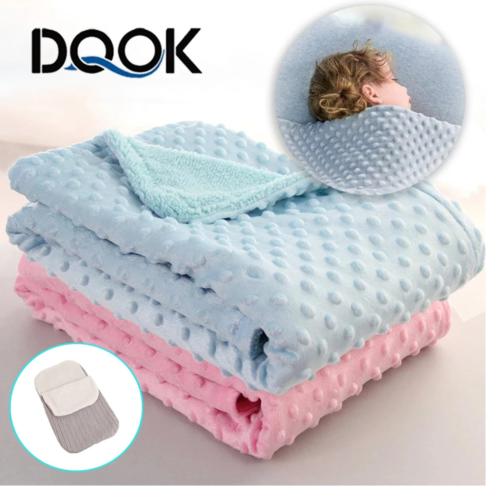 Baby Blanket & Swaddling For Newborn, Soft Thermal Fleece Blanket, Cotton