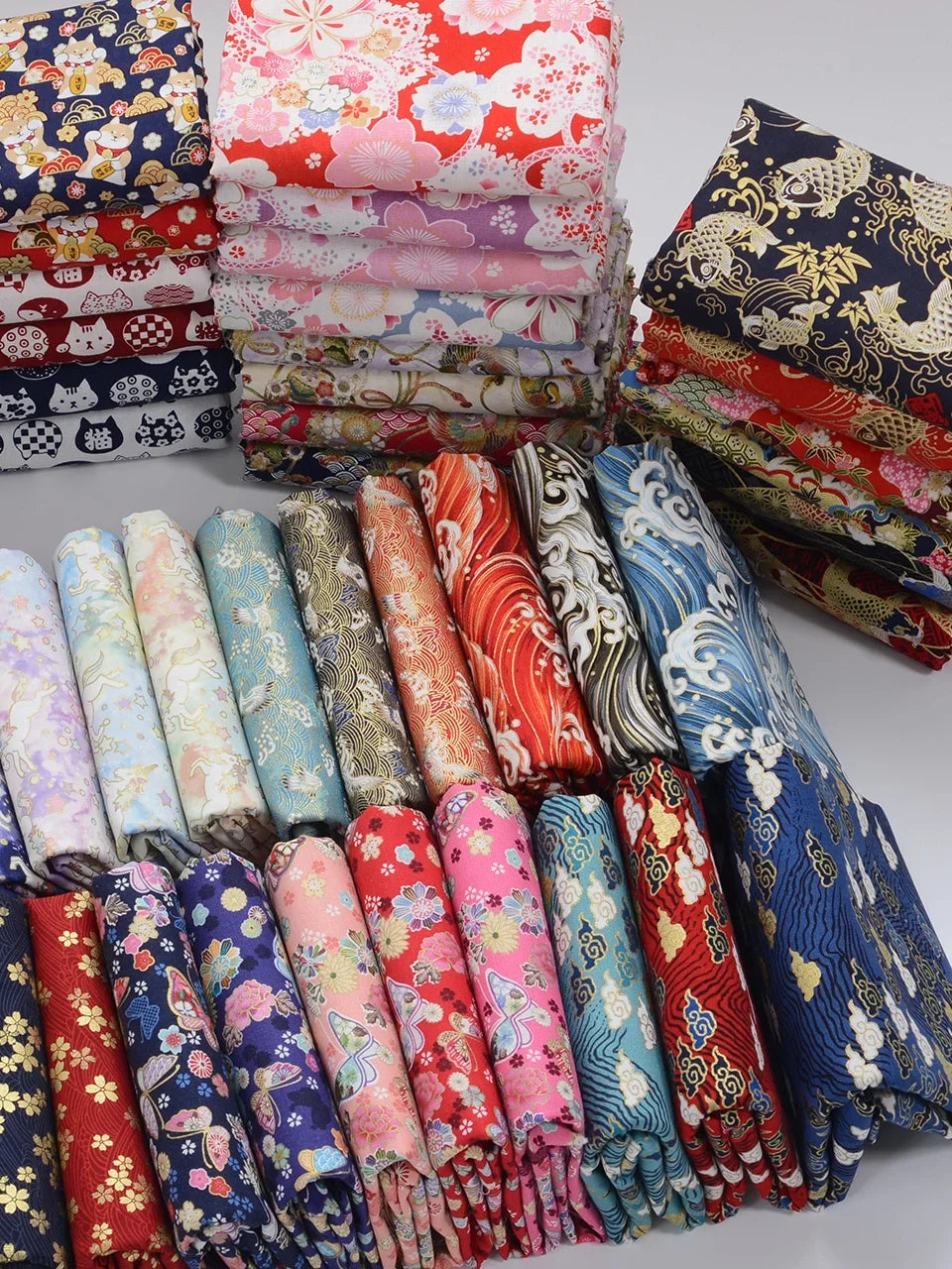 Pure Cotton Fabric Japanese Style Print 100cm x 145cm