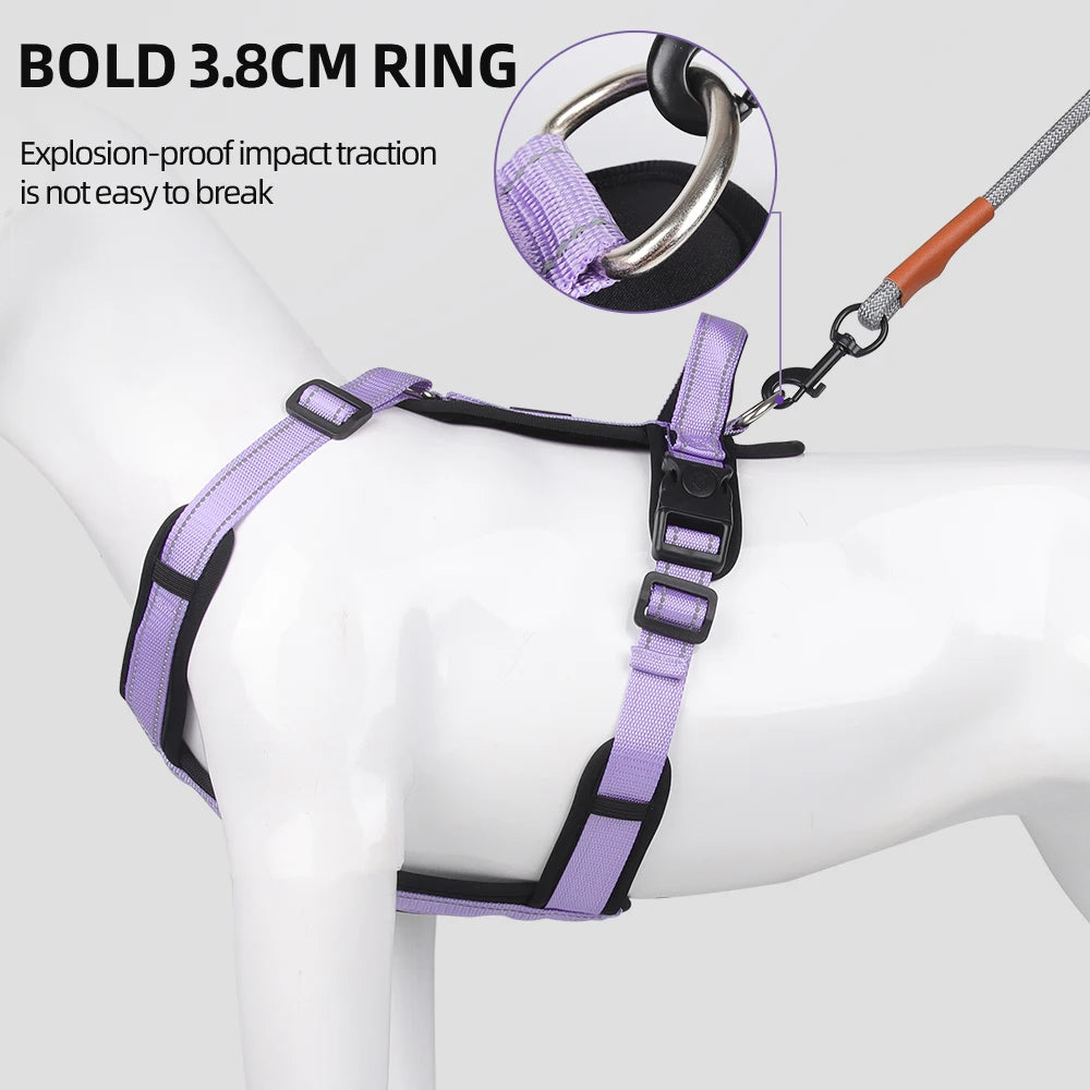 Anti-Escape Dog Harness Vest with Handle Reflective Small Medium French Bulldogs