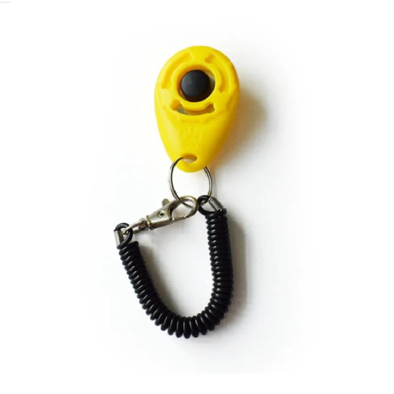 Dog Training Clicker Adjustable Wrist Strap Key Chain